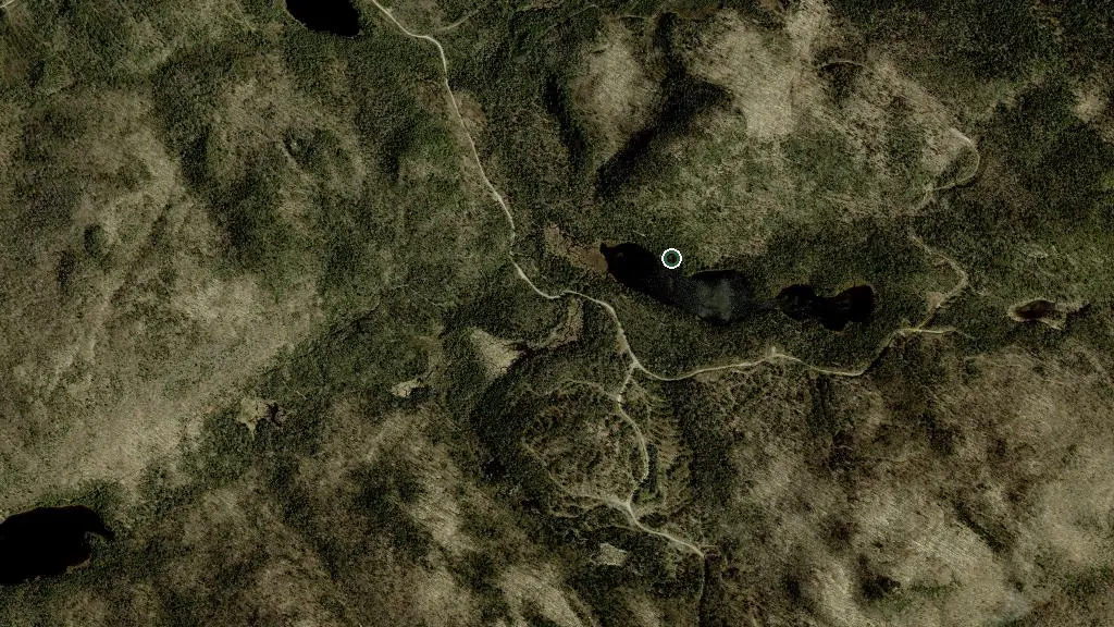 Aerial view of Refuge Toussaint and surroundings