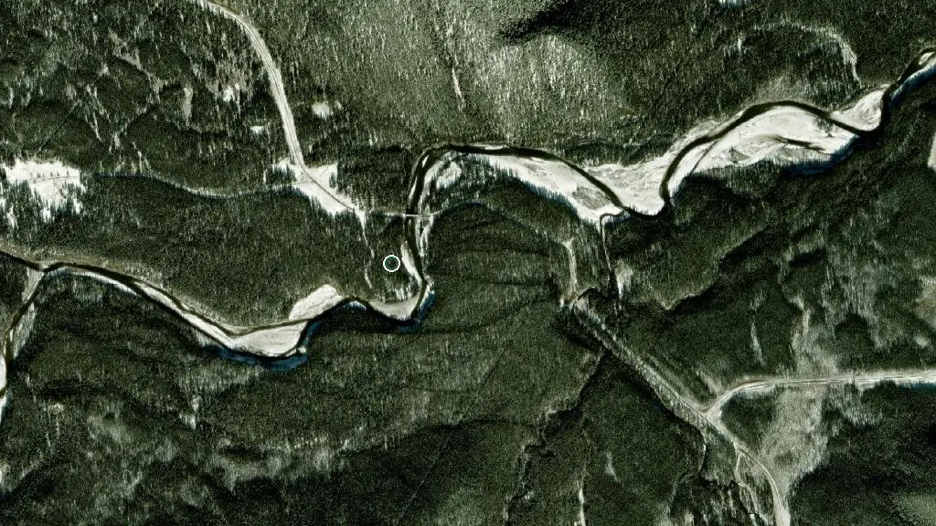 Aerial view of Blackstone Provincial Recreation Area and surroundings