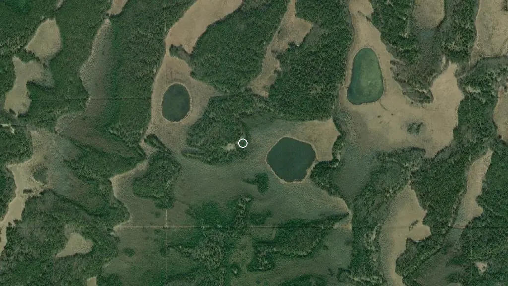 Aerial view of Holmes Crossing Sandhills Ecological Reserve and surroundings