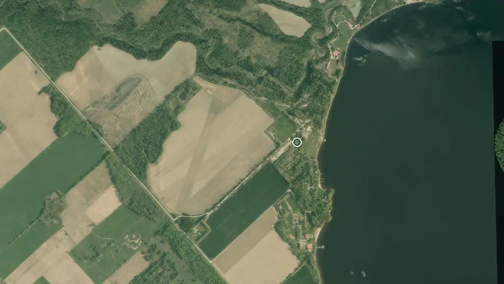 Aerial view of Whitewater Cottage & RV Resort and surroundings