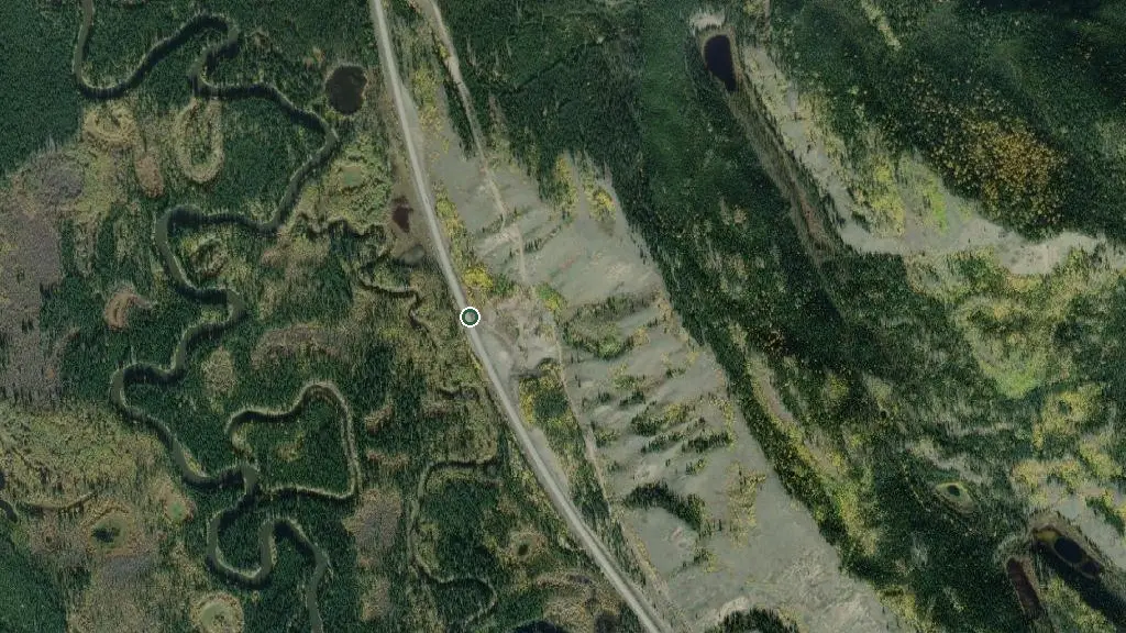 Aerial view of Coal Mine Campground and surroundings