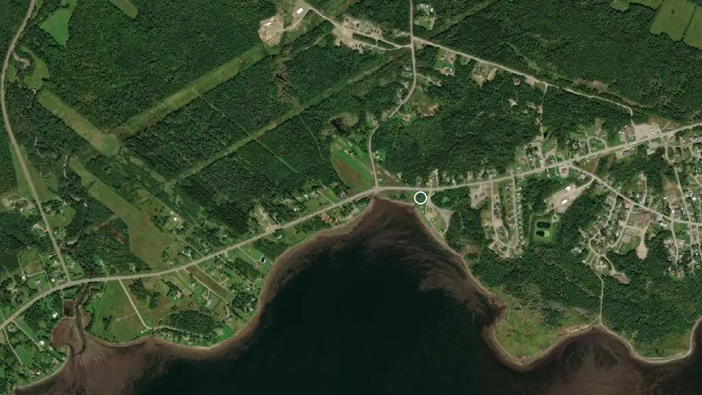 Aerial view of Rustic Camping Gesgapegiag and surroundings