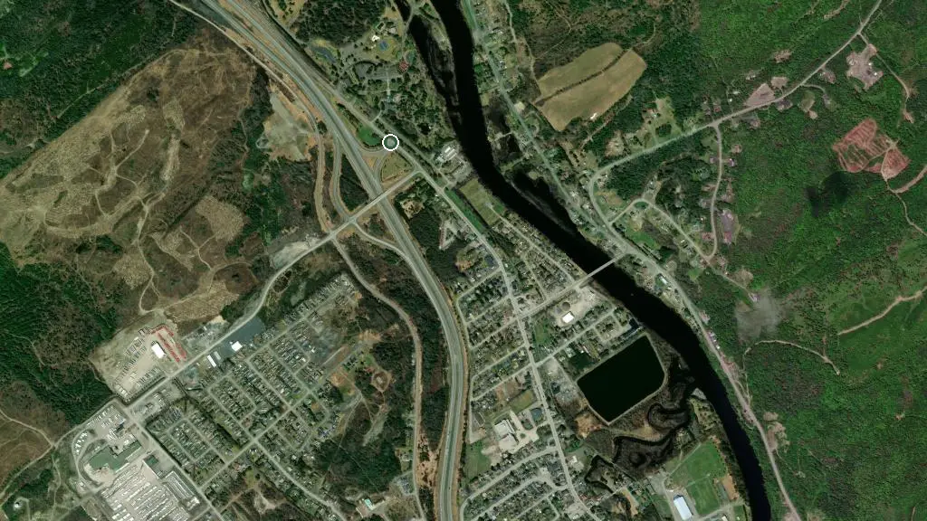 Aerial view of République Provincial Park and surroundings