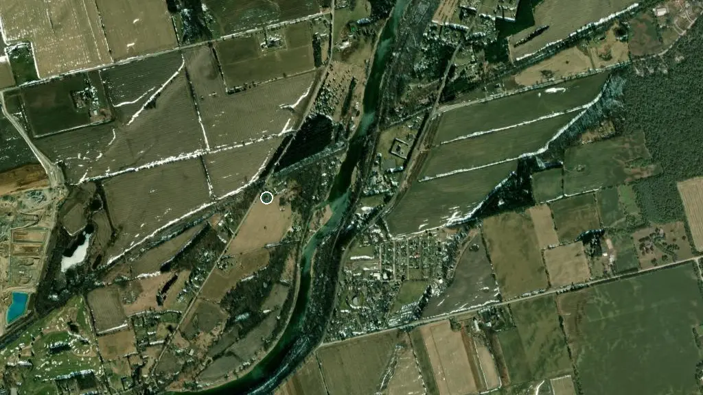 Aerial view of Birley Gates Camping and surroundings