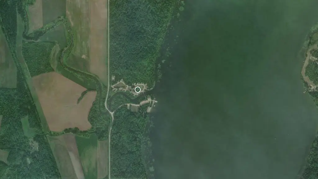Aerial view of Swan Lake Provincial Park and surroundings