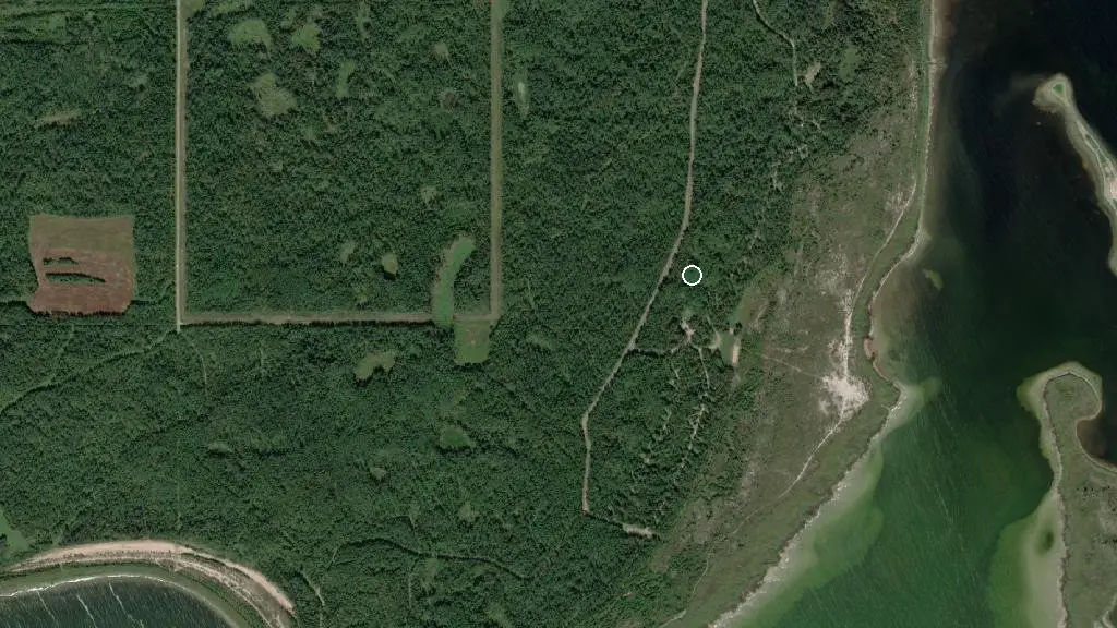 Aerial view of Muriel Lake M.D. Park and surroundings