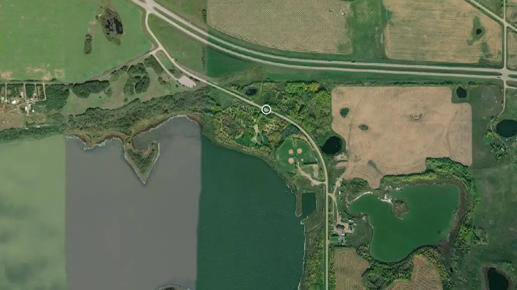 Aerial view of Innisfree Birch Lake Campground and surroundings