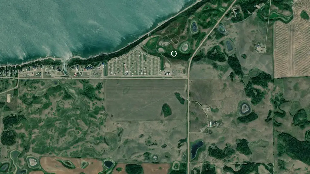 Aerial view of CandM and surroundings