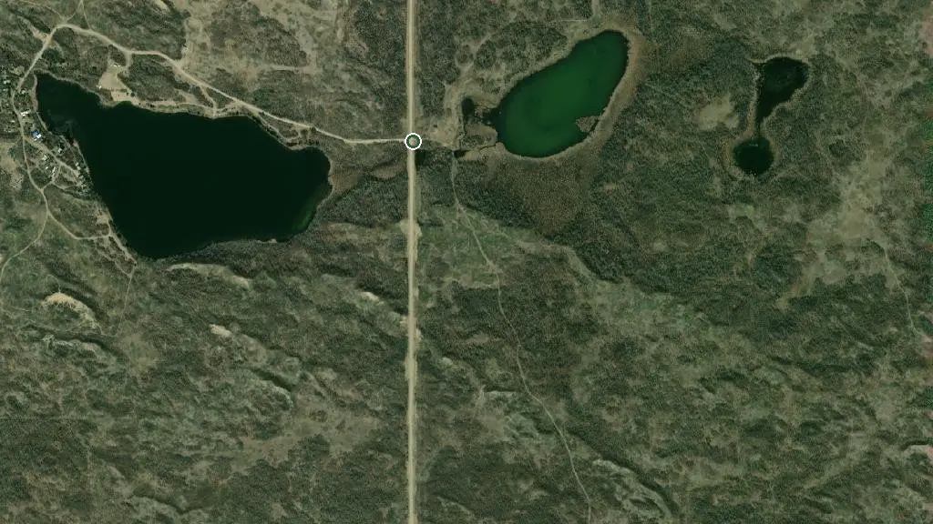 Aerial view of Suffern Lake Regional Park and surroundings