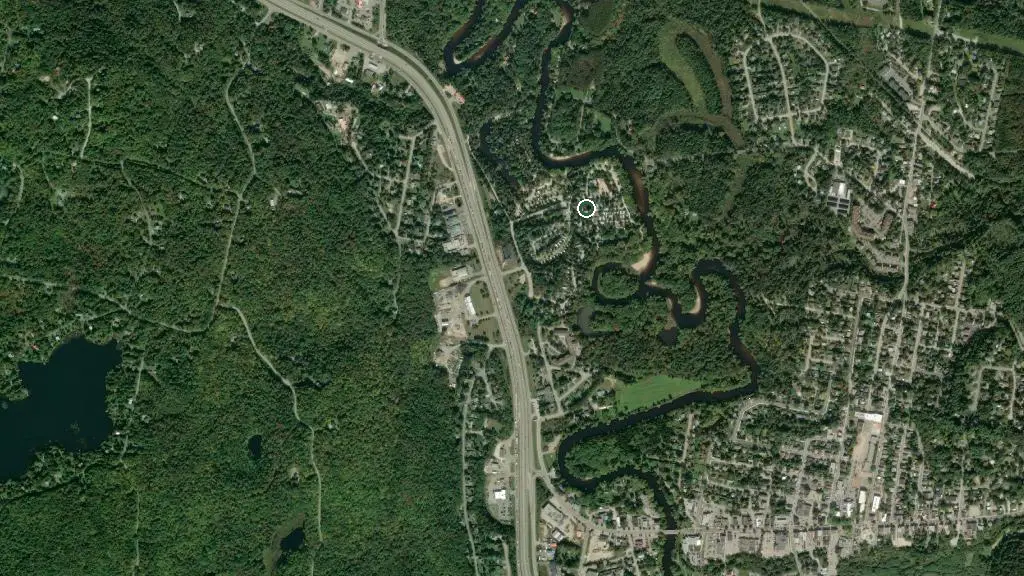 Aerial view of Camping de la Diable and surroundings