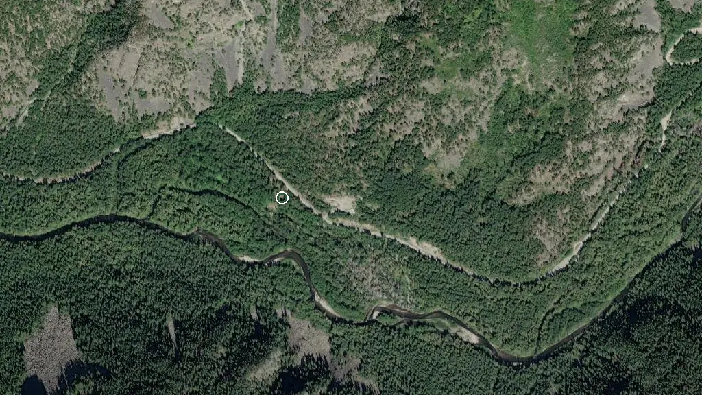 Aerial view of Tweedsmuir Provincial Park – South and surroundings