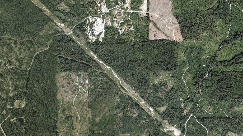 Aerial view of HalfMoon Bay RV Resort and surroundings