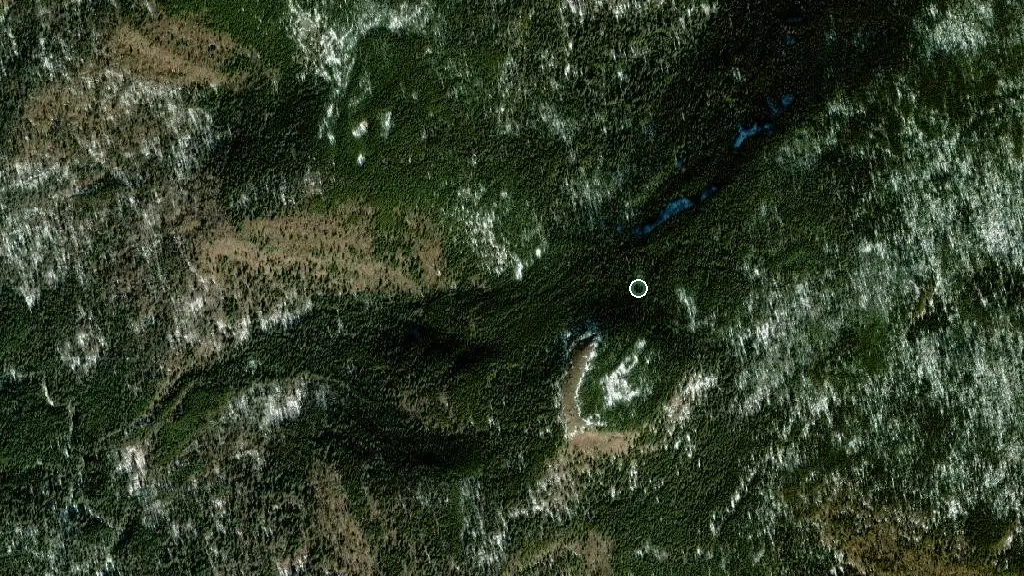 Aerial view of Gwillim Lake Provincial Park and surroundings