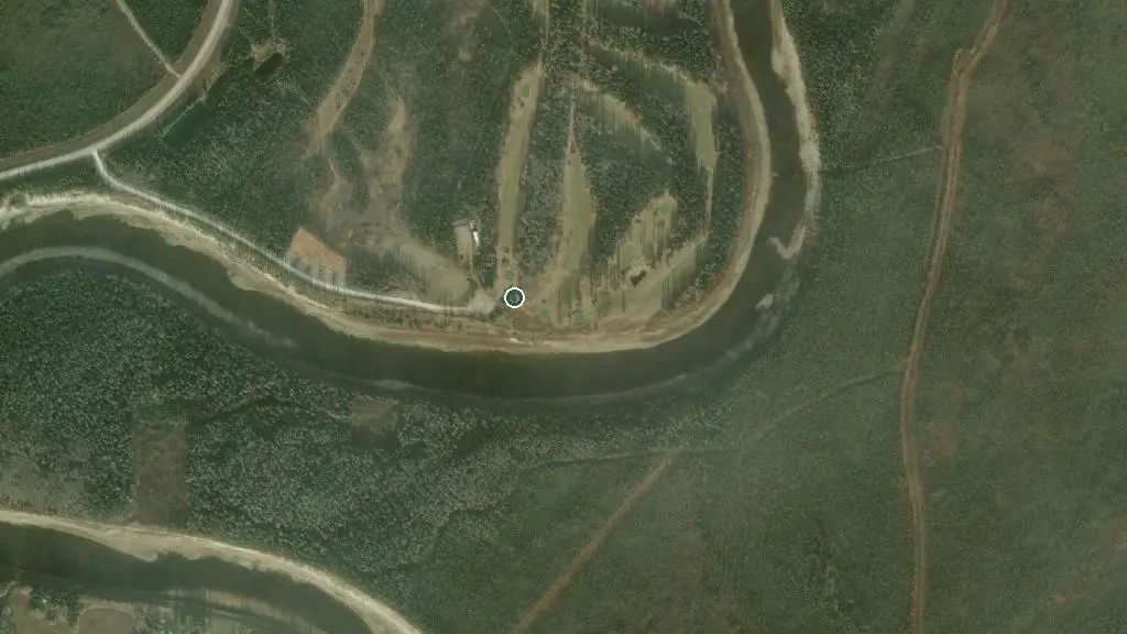 Aerial view of Vern Tordoff Memorial Campground and surroundings