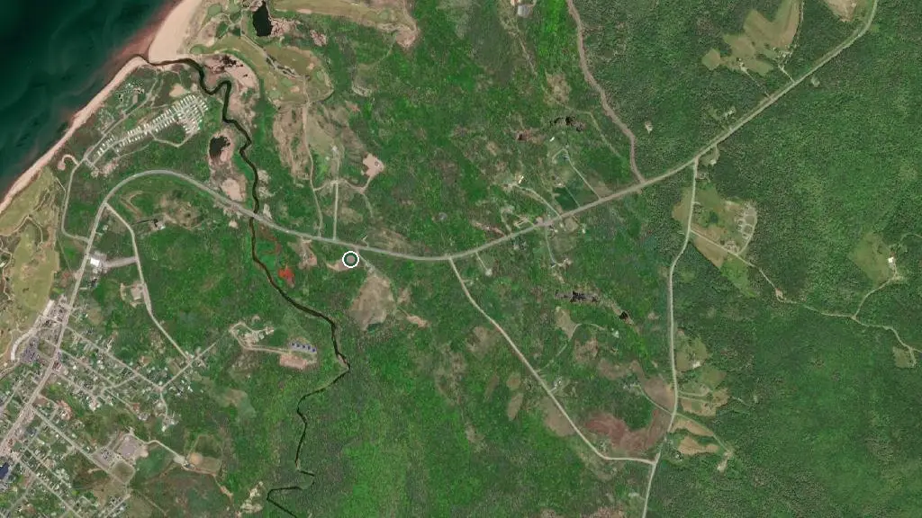 Aerial view of Cabot Trailers and surroundings