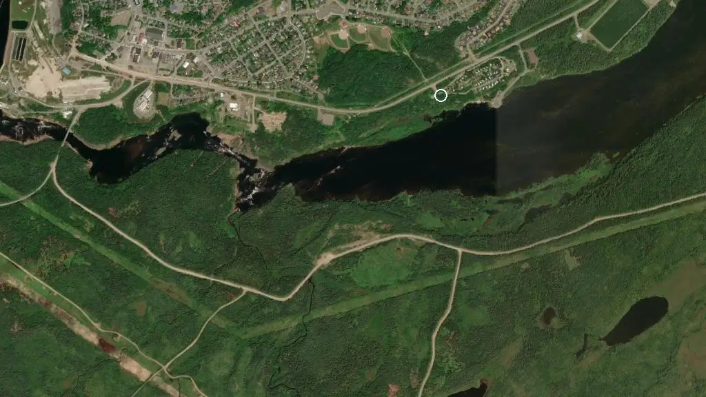 Aerial view of Sanger Memorial Park and surroundings