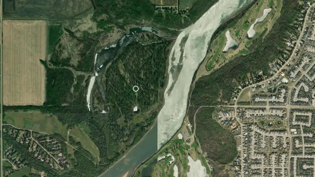 Aerial view of Big Island Provincial Park and surroundings