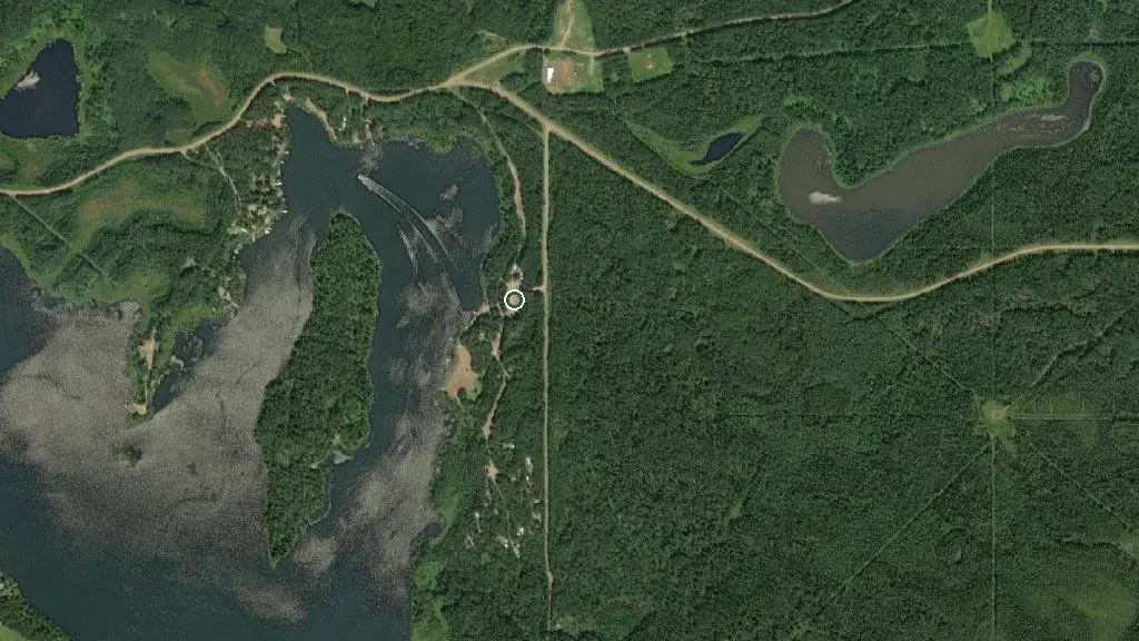 Aerial view of Long Island Lake Municipal Campground and surroundings