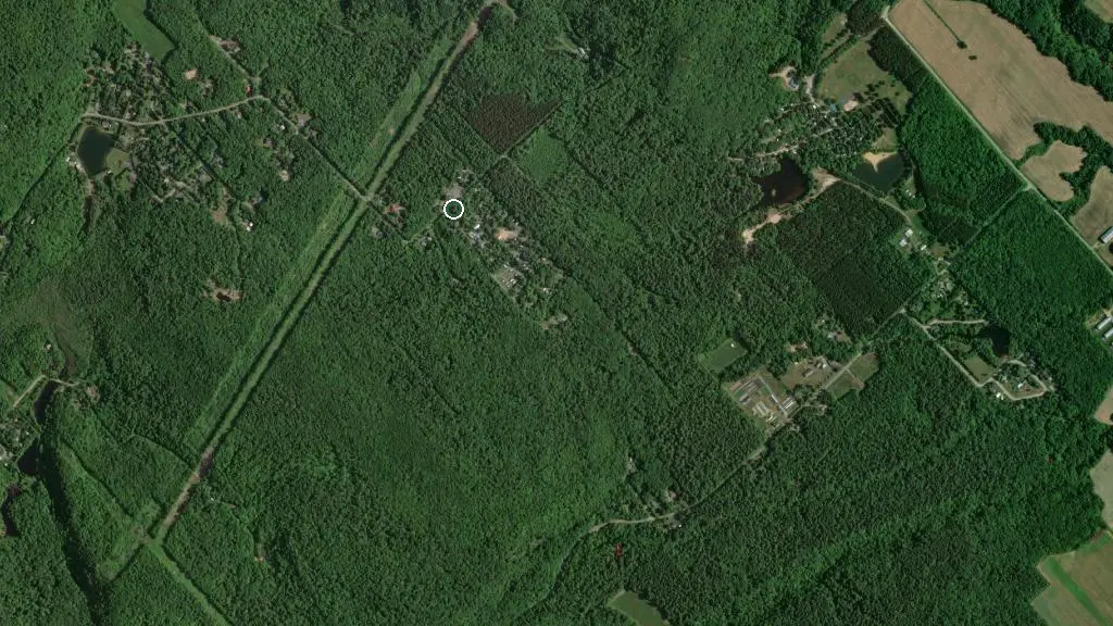 Aerial view of Camping aux Bouleaux and surroundings
