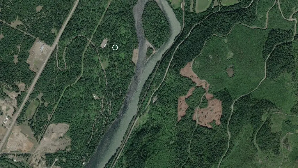 Aerial view of North Thompson River Provincial Park and surroundings