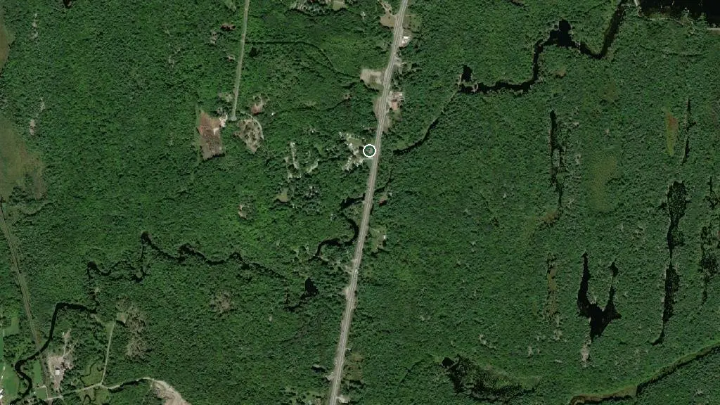 Aerial view of Camp Hillbilly Estates and surroundings