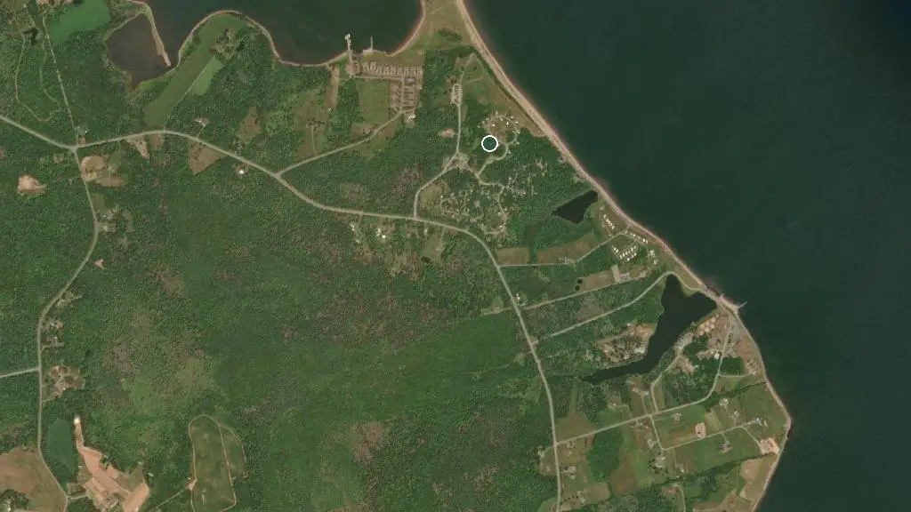Aerial view of Caribou Munroes Provincial Park and surroundings
