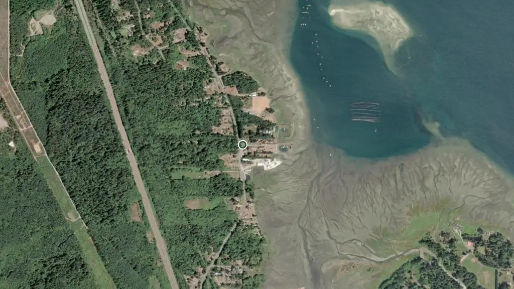 Aerial view of Lighthouse RV Park and surroundings