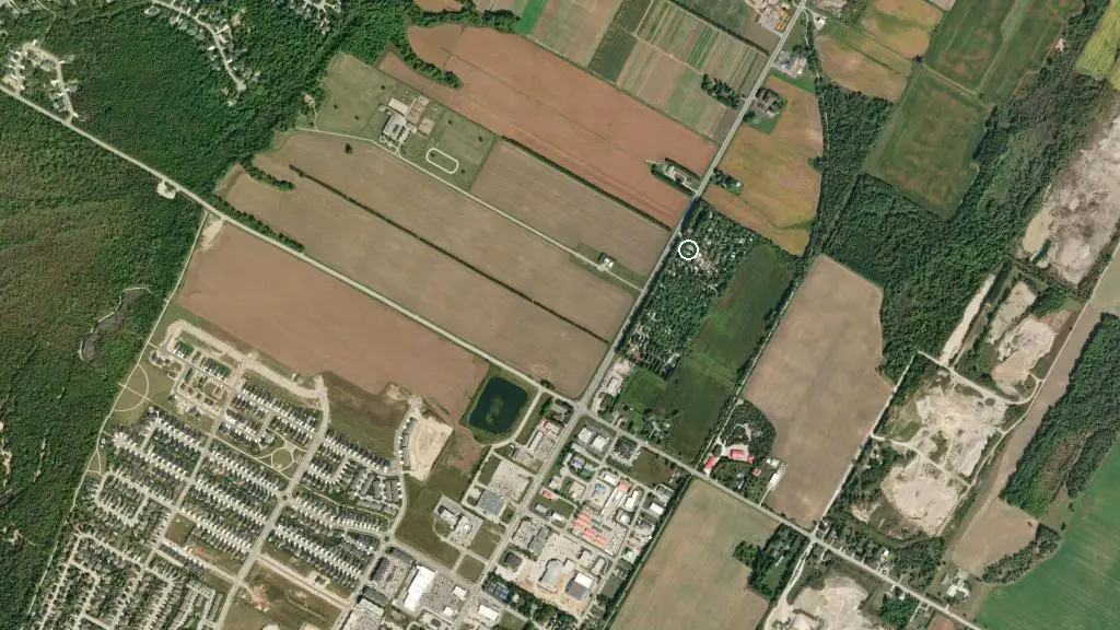 Aerial view of Kenorus Campground & RV Resort and surroundings