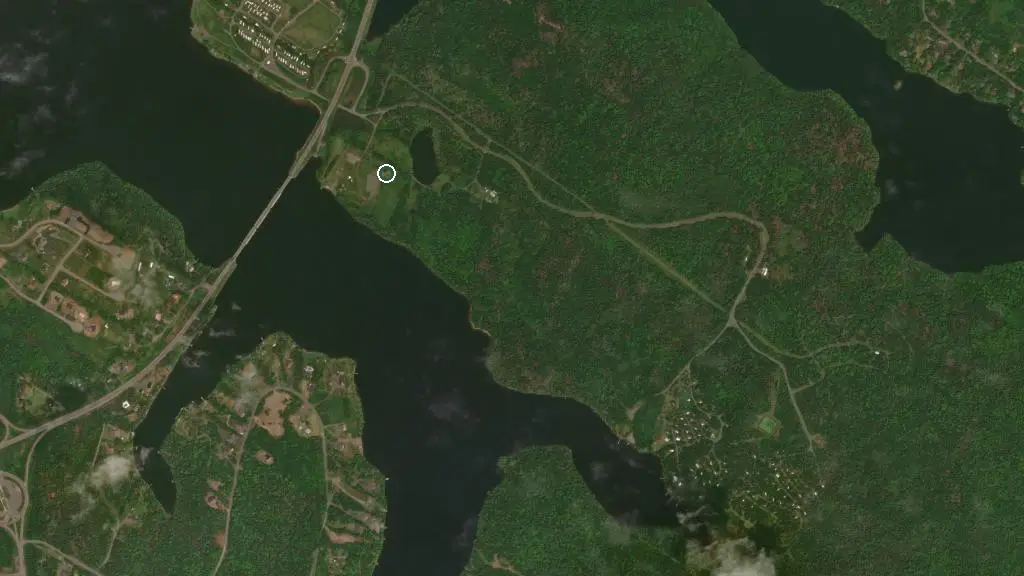 Aerial view of Woolastook Park and surroundings