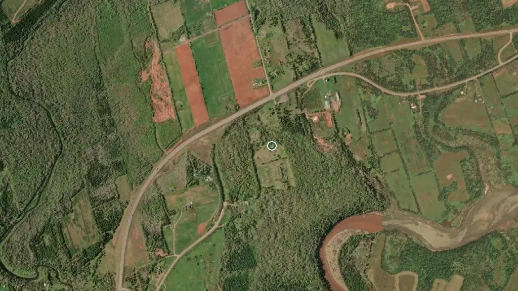 Aerial view of Strathgartney Provincial Park and surroundings