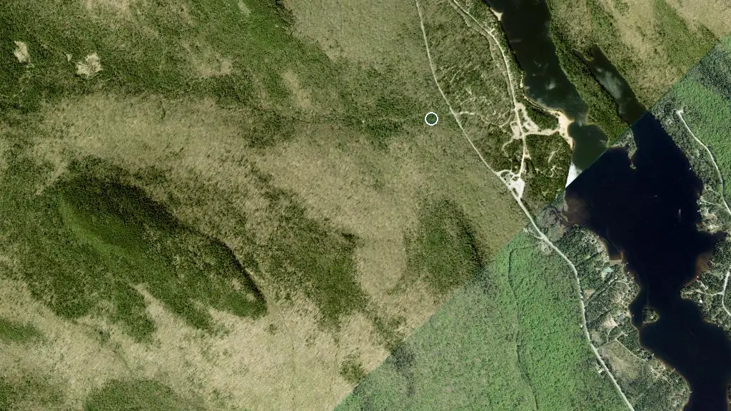 Aerial view of Camping Parc National du Mont-Tremblant, Secteur Pimbina-Saint-Donat - Sépaq and surroundings