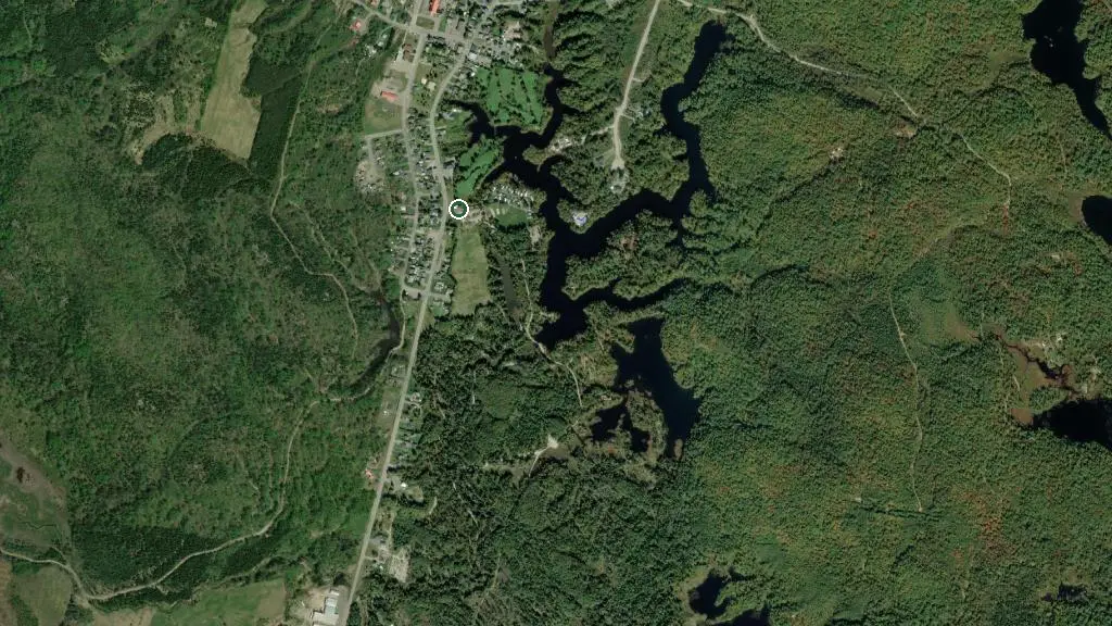 Aerial view of Le Nordik Réserve Boréale and surroundings