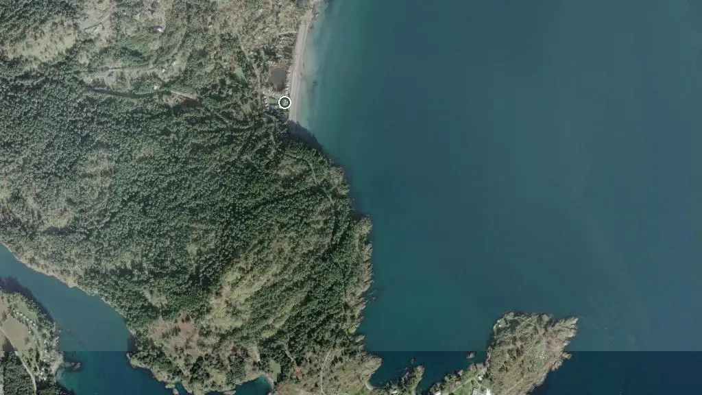 Aerial view of Weir's Beach RV Resort and surroundings