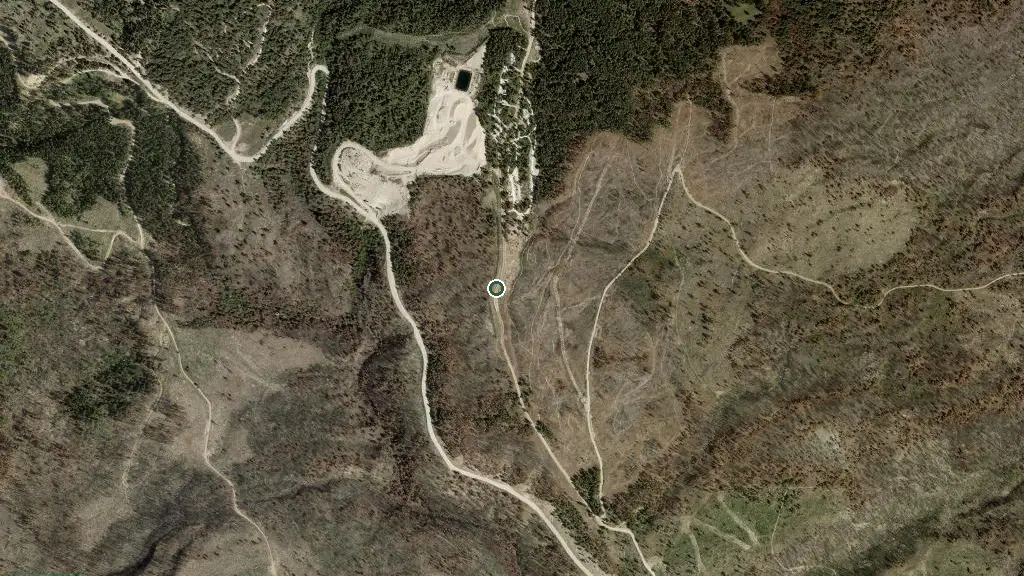 Aerial view of Bear Creek OHV Camping and surroundings