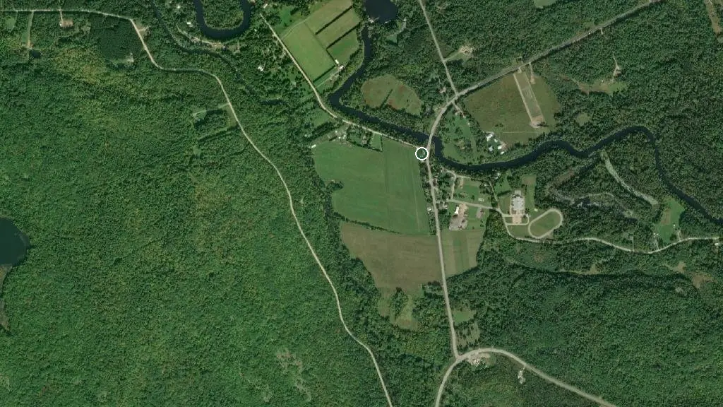 Aerial view of Canisbay Lake Campsite and surroundings
