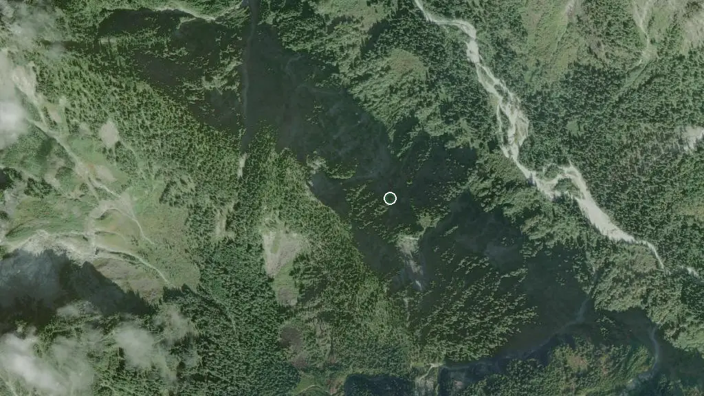 Aerial view of Golden Ears Provincial Park and surroundings
