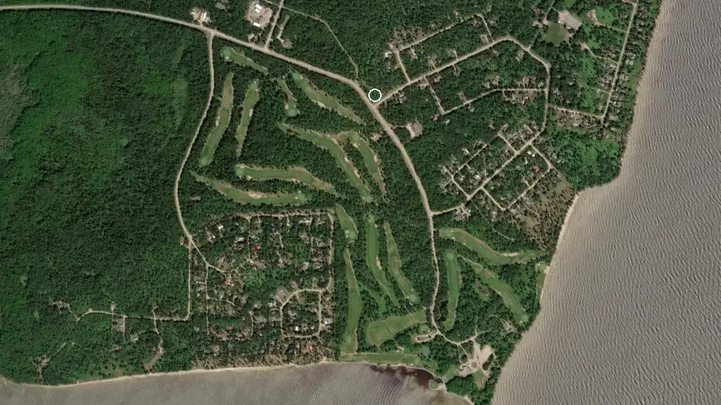 Aerial view of Birch Point Provincial Recreation Park and surroundings