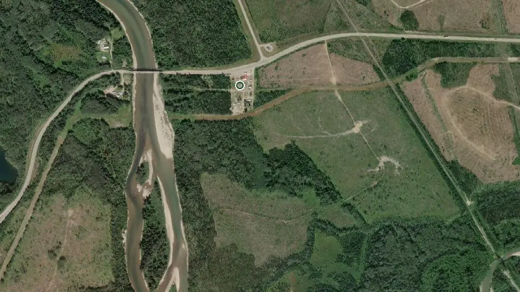 Aerial view of Mackenzie Junction Rv Park & Rooms and surroundings