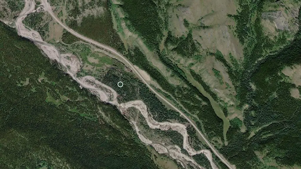 Aerial view of Strawberry Provincial Recreation Area and surroundings
