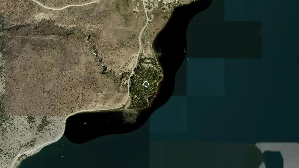 Aerial view of Bear Creek Provincial Park Campground and surroundings