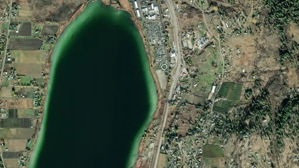 Aerial view of Habitat RV Resort and surroundings