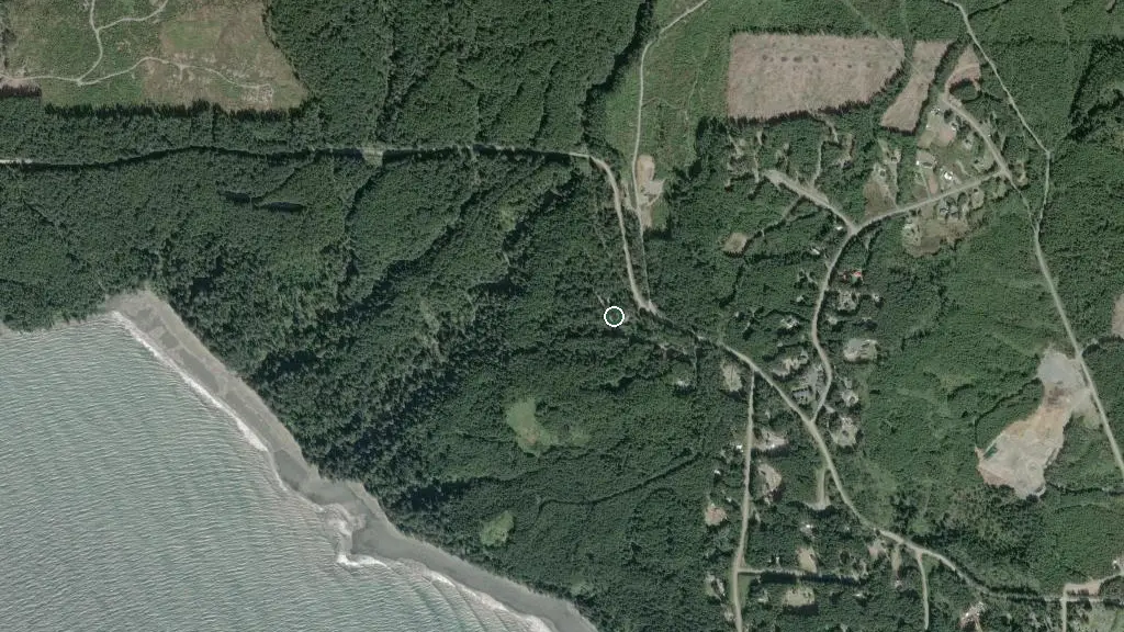 Aerial view of China Beach Campground and surroundings