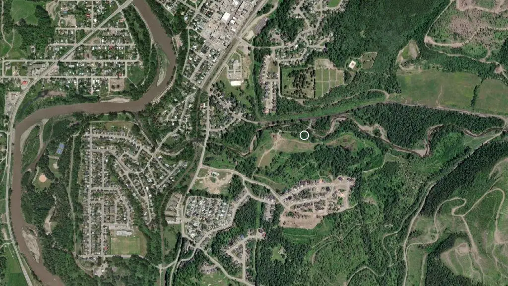 Aerial view of Coal Creek Camp and RV and surroundings