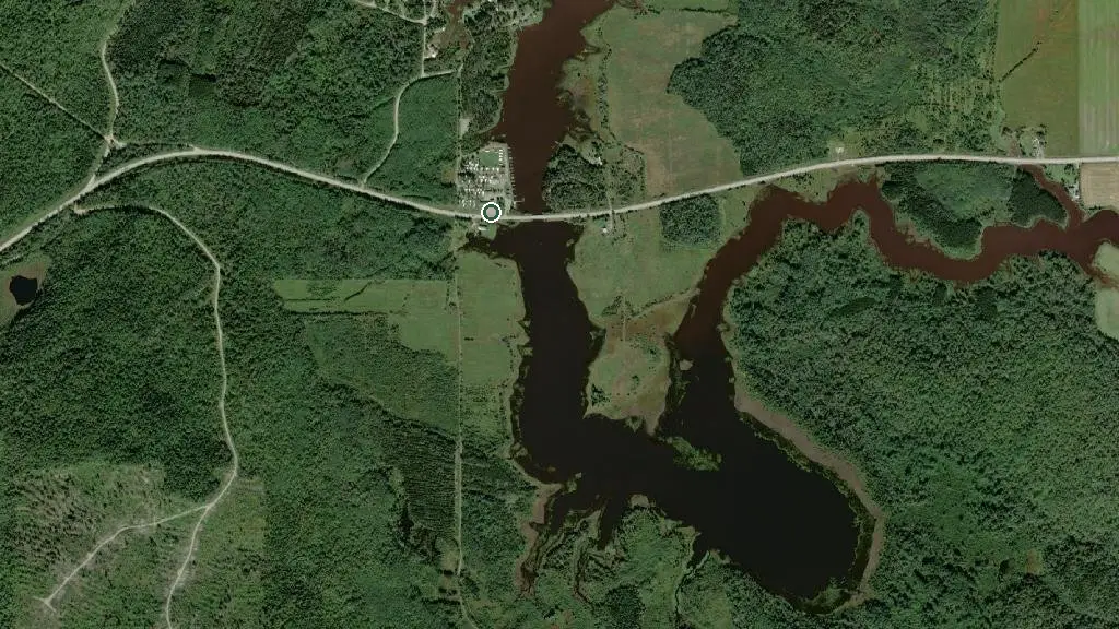 Aerial view of Camping Eau Gillies and surroundings