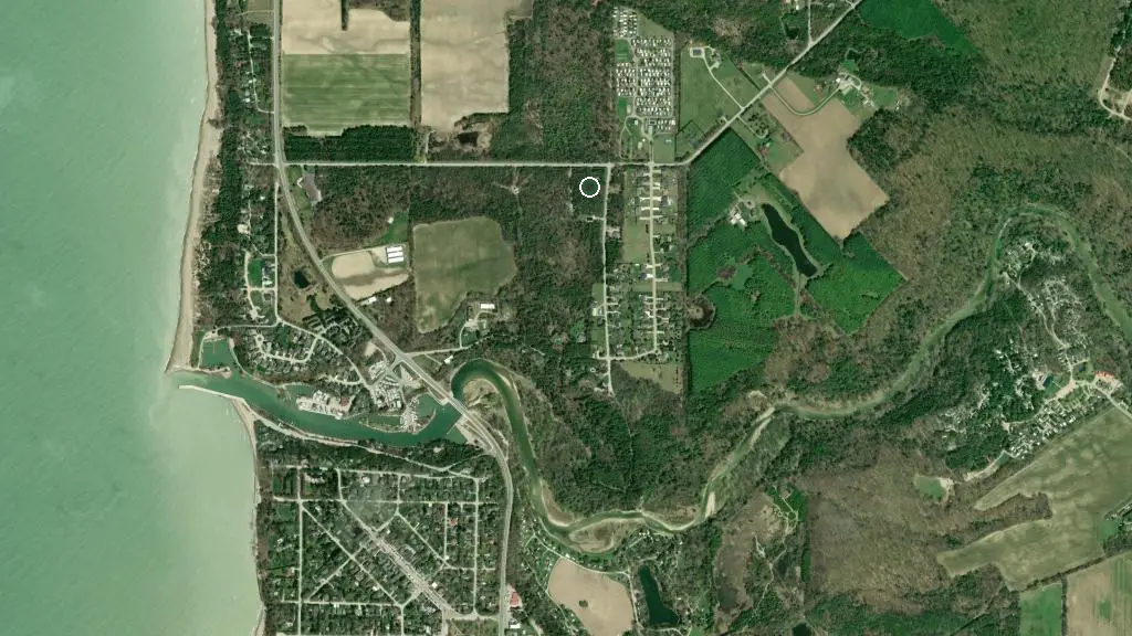 Aerial view of The Old Homestead and surroundings