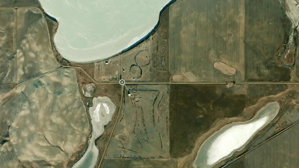 Aerial view of Rockin Beach Park and surroundings