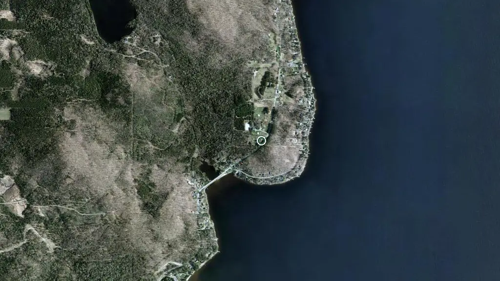 Aerial view of Hébergement aux Cinq Sens and surroundings