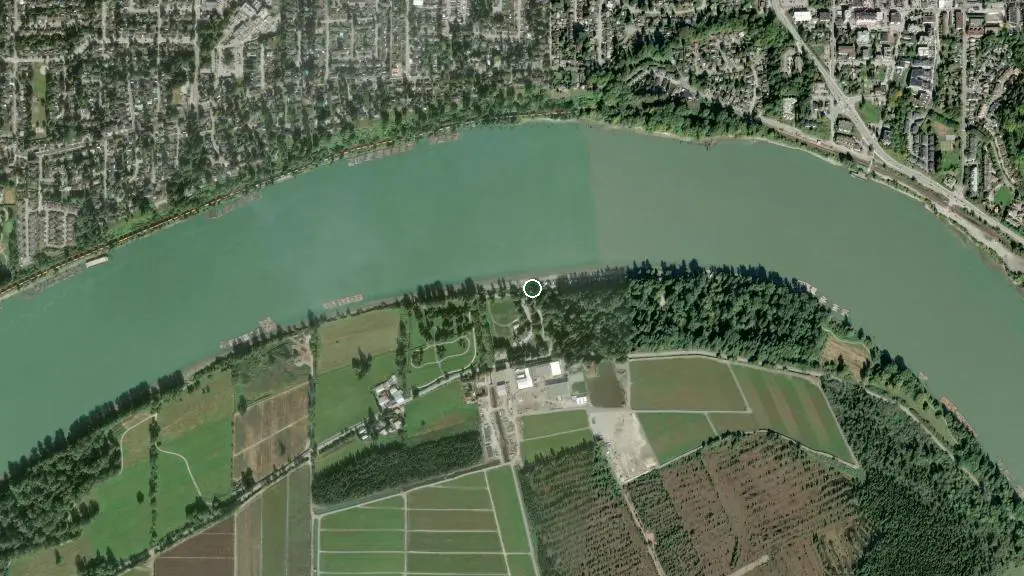 Aerial view of Edgewater Bar Campground and surroundings