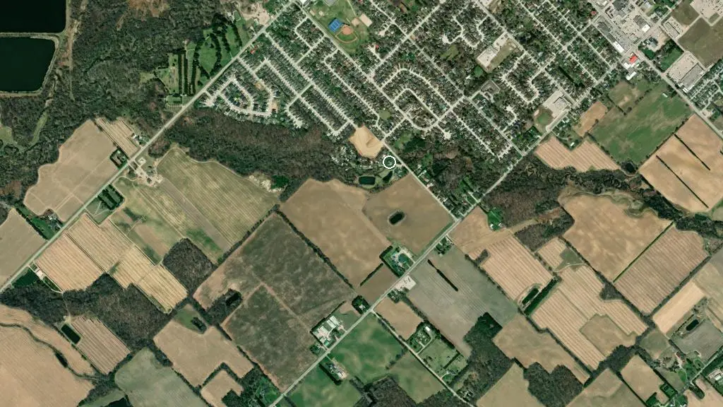 Aerial view of Trout Haven Park and surroundings