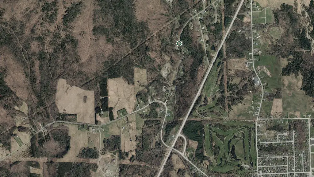 Aerial view of La Vallée Heureuse du Mont Élan and surroundings
